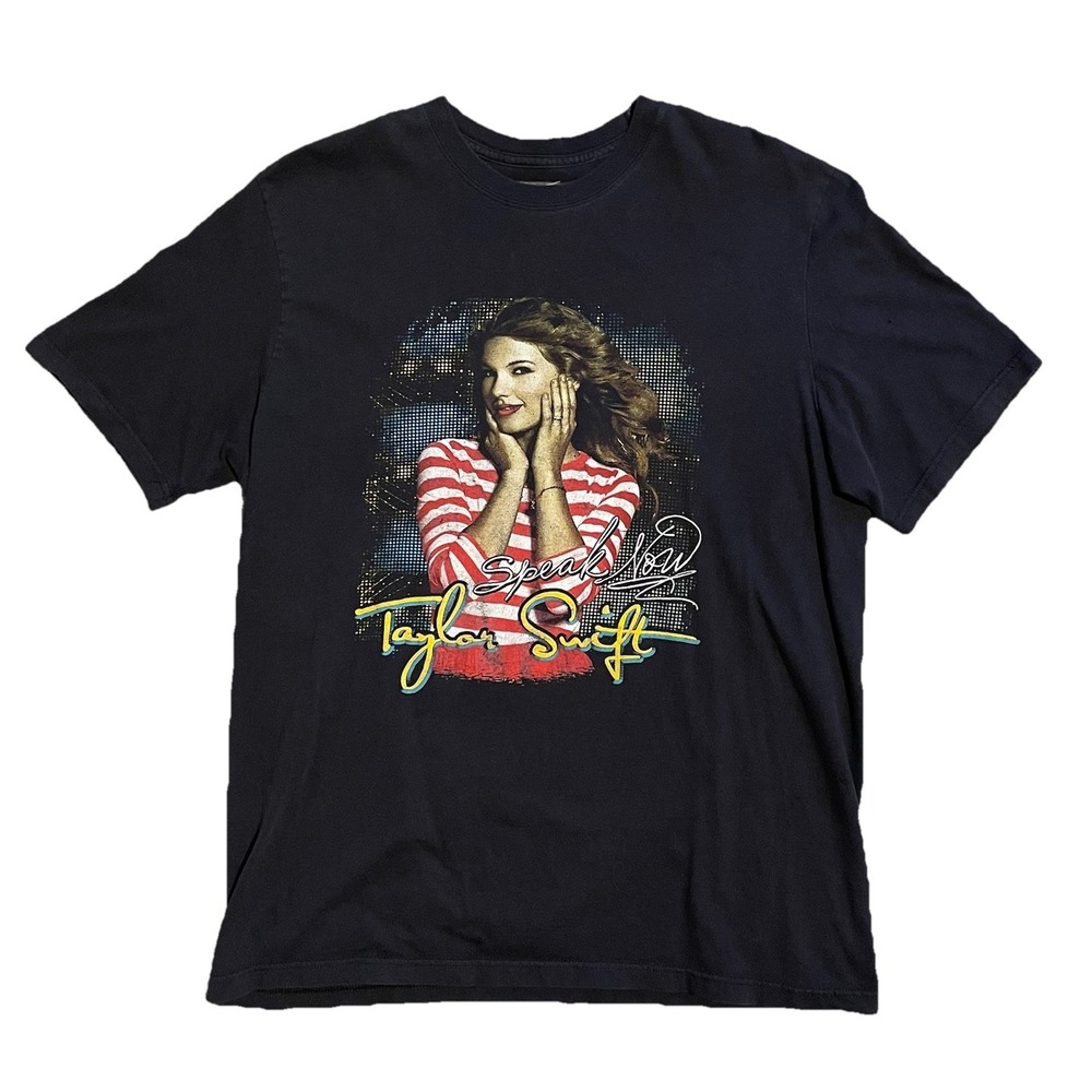 2011 Taylor Swift Speak Now Tour Parking Lot Tee‎ Shirt Size XL On Nike Black